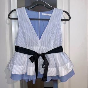 Ruffle top with a bow